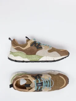 Herren Flower Mountain – Trail-Sneaker aus Velour/Textil oliv