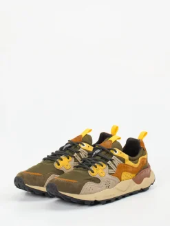 – Trail-Sneaker aus Velour/Textil oliv*Flower Mountain Discount