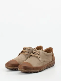 – Schnürschuh aus Veloursleder taupe*Franz Gustav Outlet