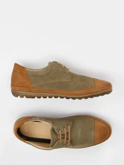 – Schnürschuh aus Veloursleder Oliv*Franz Gustav