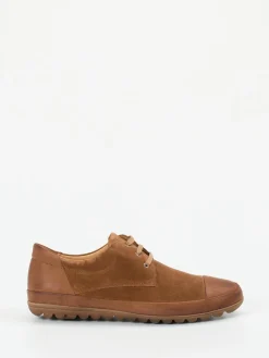 Herren Franz Gustav – Schnürschuh aus Veloursleder cognac