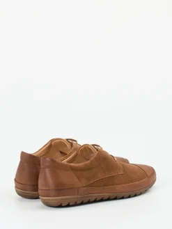 Herren Franz Gustav – Schnürschuh aus Veloursleder cognac