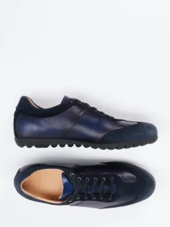 – Sneaker aus Velour- und Glattleder Dunkel*Franz Gustav Clearance