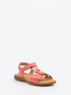 Kinder Froddo – Klettsandale aus Kalbleder in Korallrosa