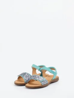 Kinder Froddo – Klettsandale aus Metallic mit Glitzerdetails