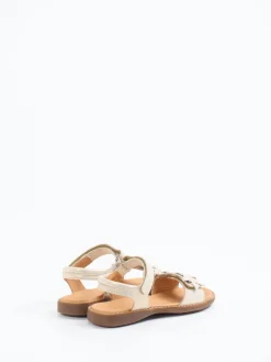 Kinder Froddo – Klettsandale aus Metallicleder champagner