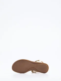 Kinder Froddo – Klettsandale aus Metallicleder champagner