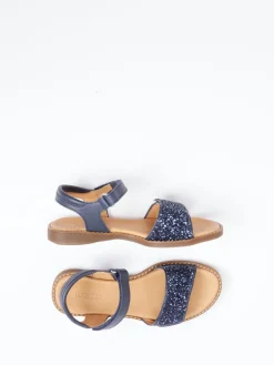 – Klettsandale aus Metallic mit Glitter dunkel*Froddo New