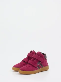 Kinder Froddo – Mid-Top-Sneaker aus Veloursleder beerenrot
