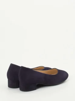 Damen Gabor – Blockabsatz-Pumps aus Veloursleder Dunkel