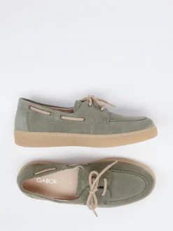 – Bootsschuh aus Veloursleder oliv*Gabor Outlet