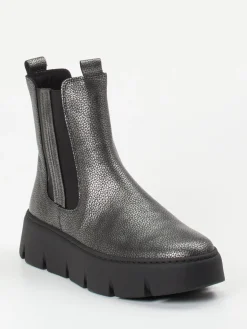 Damen Gabor – Chelsea Boots aus Leder in Metallic-Optik