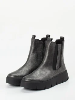 Damen Gabor – Chelsea Boots aus Leder in Metallic-Optik