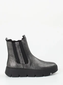 Damen Gabor – Chelsea Boots aus Leder in Metallic-Optik