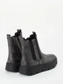 Damen Gabor – Chelsea Boots aus Leder in Metallic-Optik