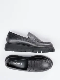 – Chunky Loafer aus genarbtem Leder*Gabor