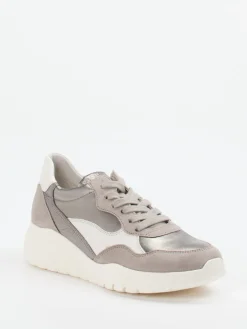 Damen Gabor – Chunky Sneaker aus Kalbleder Silbermetallic