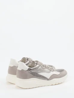 Damen Gabor – Chunky Sneaker aus Kalbleder Silbermetallic