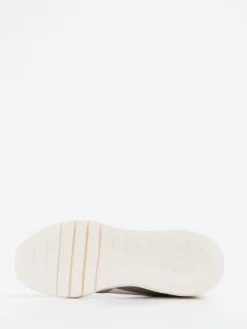 Damen Gabor – Chunky Sneaker aus Kalbleder Silbermetallic