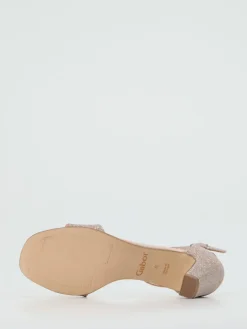 – High Heel Sandalette aus Metallicleder Roségold*Gabor Clearance