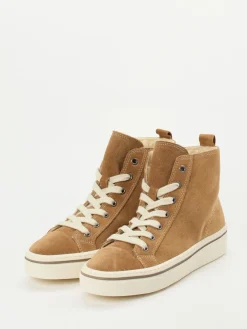 Damen Gabor – High-Top Sneaker aus Veloursleder karamell