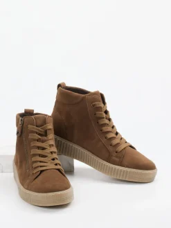 Damen Gabor – High-Top Sneaker aus Veloursleder