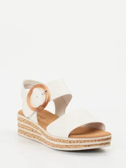 – Keilsandalette aus Lammleder Offwhite*Gabor Best