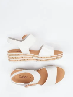 – Keilsandalette aus Lammleder Offwhite*Gabor Best