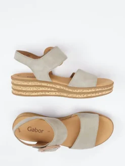 – Keilsandalette aus Veloursleder*Gabor New