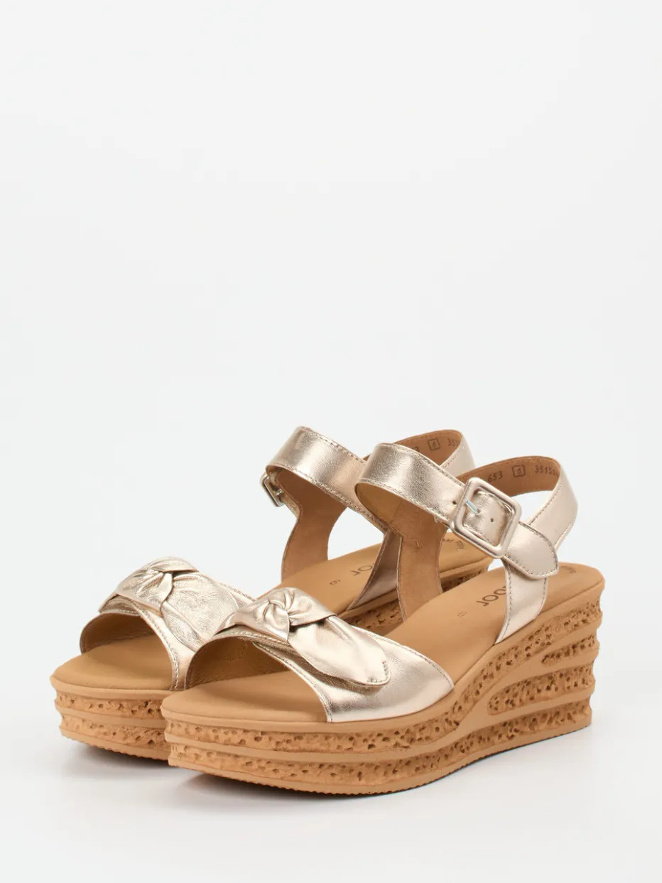 – Keilsandalette aus Metallicleder farben*Gabor Discount