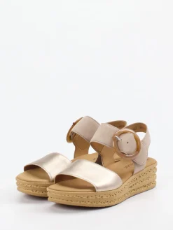 Damen Gabor – Keilsandalette aus Veloursleder