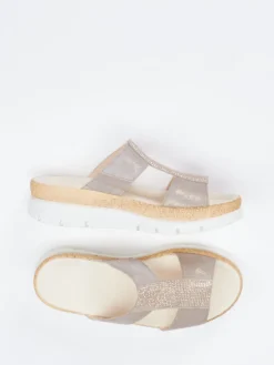 – Komfort-Pantoletten aus Veloursleder Taupe*Gabor Hot