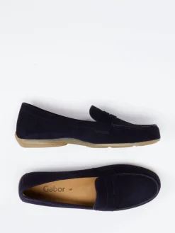 – Loafer aus Veloursleder in Dunkel*Gabor
