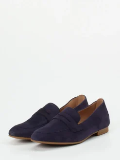 Damen Gabor – Loafer aus Veloursleder in Dunkelviolett