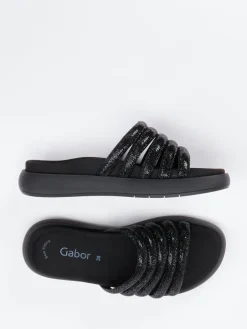 Damen Gabor – Pantolette aus Metallicleder