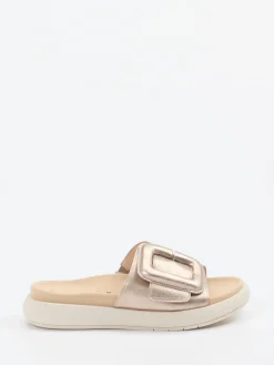 Damen Gabor – Pantolette aus Metallicleder farben