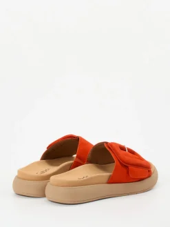 Damen Gabor – Pantolette aus Veloursleder in Tomatenrot