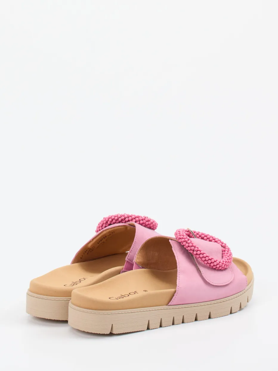 Damen Gabor – Pantolette aus Veloursleder in