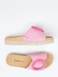 Damen Gabor – Pantolette aus Veloursleder in