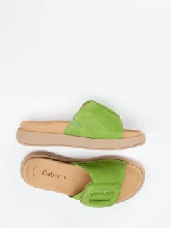 Damen Gabor – Pantolette aus Veloursleder in