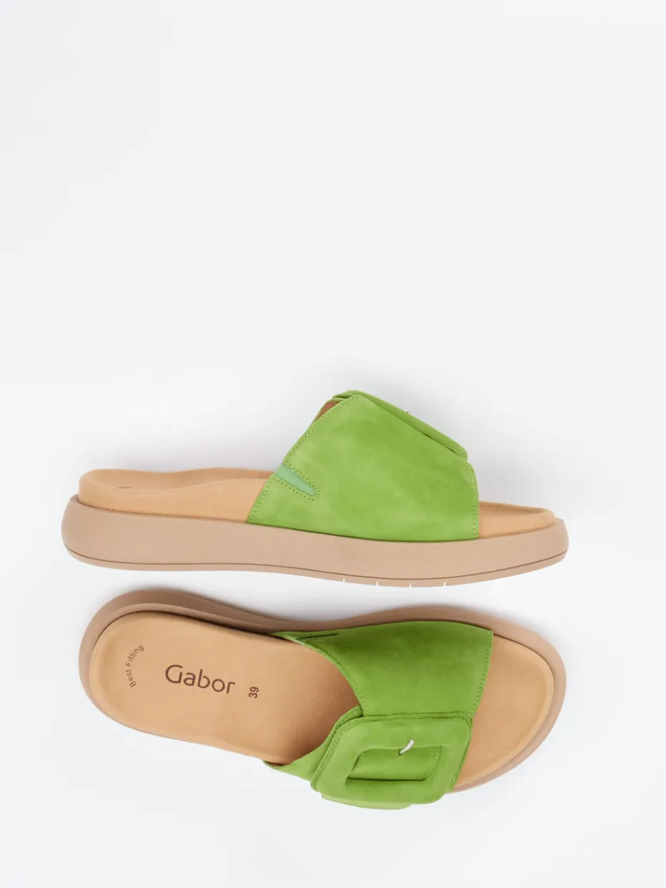 Damen Gabor – Pantolette aus Veloursleder in