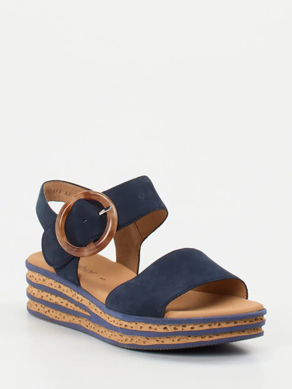 – Plateau-Sandale aus Nubukleder Dunkel*Gabor Clearance