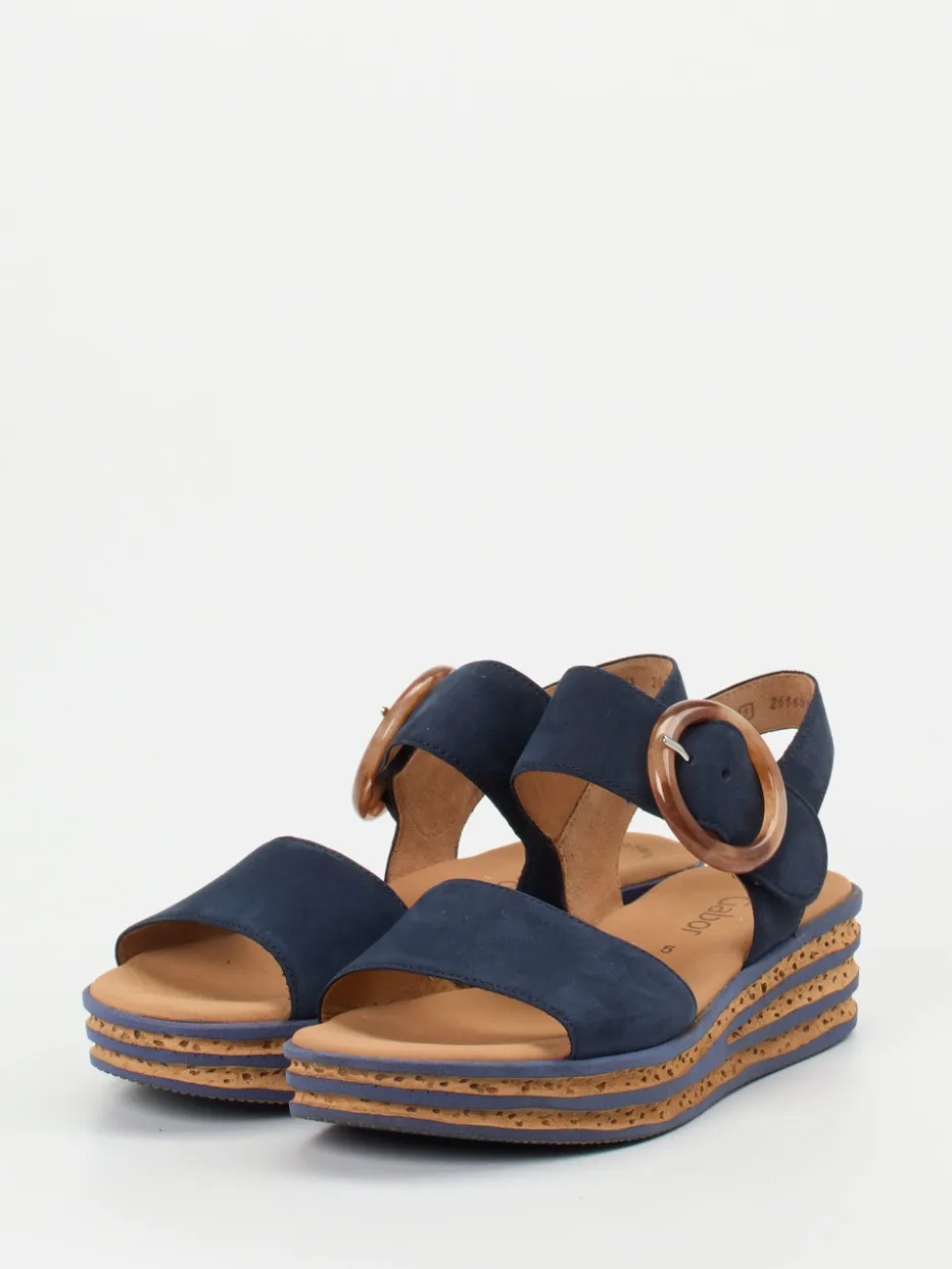 – Plateau-Sandale aus Nubukleder Dunkel*Gabor Clearance