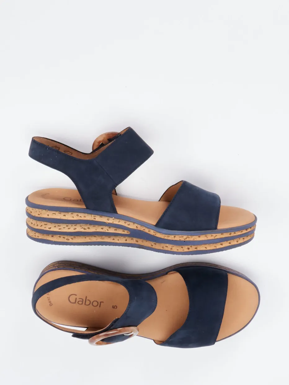 – Plateau-Sandale aus Nubukleder Dunkel*Gabor Clearance