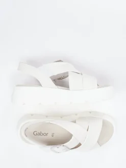 – Plateausandale aus Lammleder Offwhite*Gabor Discount