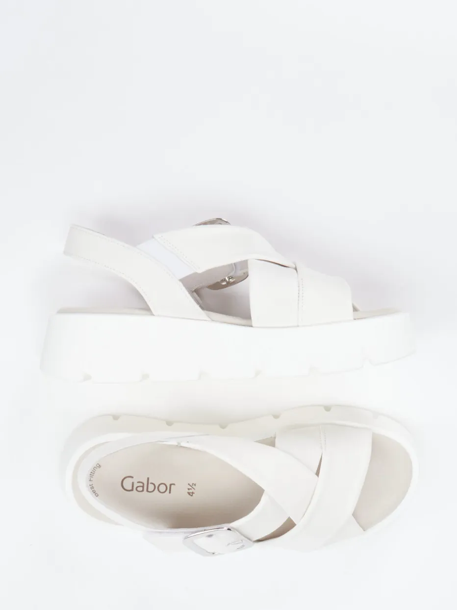 – Plateausandale aus Lammleder Offwhite*Gabor Discount