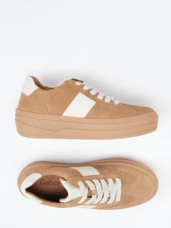 – Plateau-Sneaker aus Veloursleder karamell*Gabor Online