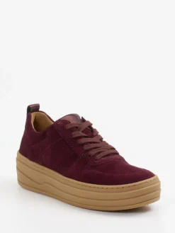 – Plateau-Sneaker aus Veloursleder bordeaux*Gabor Hot