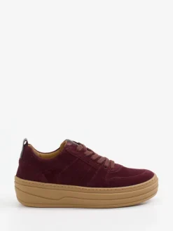 – Plateau-Sneaker aus Veloursleder bordeaux*Gabor Hot
