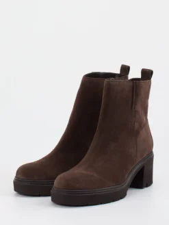 Damen Gabor – Plateau-Stiefelette aus Veloursleder Dunkel